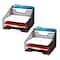 Mind Reader 2 Pack Black 3-Tiered Desk Organizer Tray